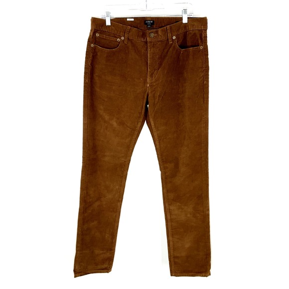 J.CREW Other - J‎ Crew Flex Pants 33x29 Brown Chino Flat Front Corduroy Straight Leg Slim